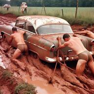 ai bum cars deep men mud old pushing rwd stuck tights // 1024x1024 // 231KB